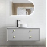 Boston Light Grey Wall Hung Vanity 1200 Cabinet Only